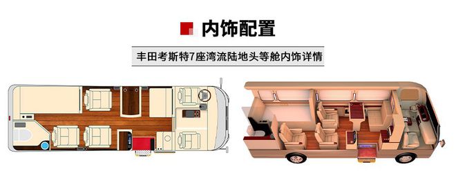 丰田考斯特8座2024房车版洗手间单人床(图3)